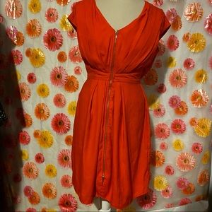 ✨3/$10✨ H&M Orange Leightweight Flowy Formal Dress Size 6